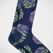 'Feathers on Blue' Socks