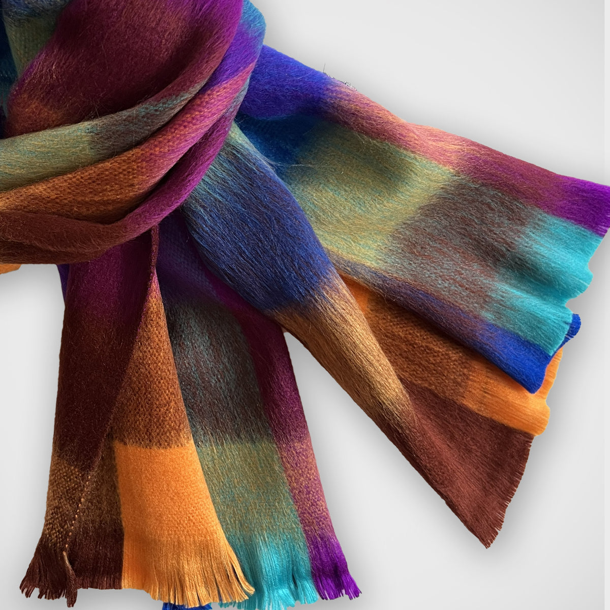 'Jewel Tone Check' Scarf