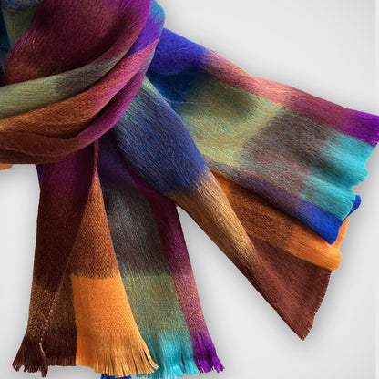 'Jewel Tone Check' Scarf