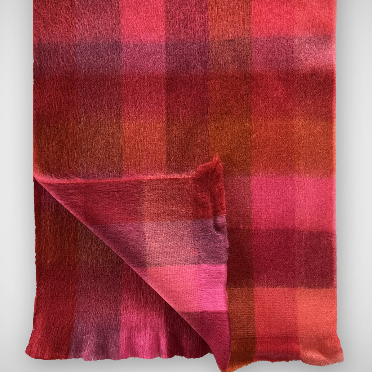 'Red Tonal Check' Scarf