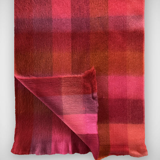 'Red Tonal Check' Scarf