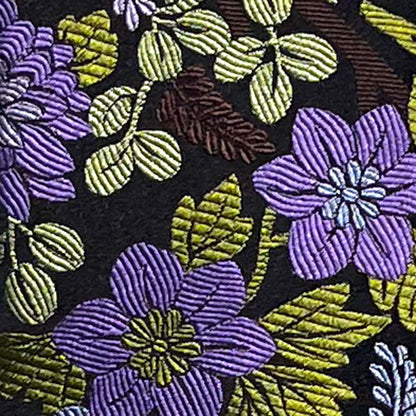 'Purple Woven Floral' Tie
