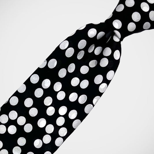 'Random Dots on Black' Tie