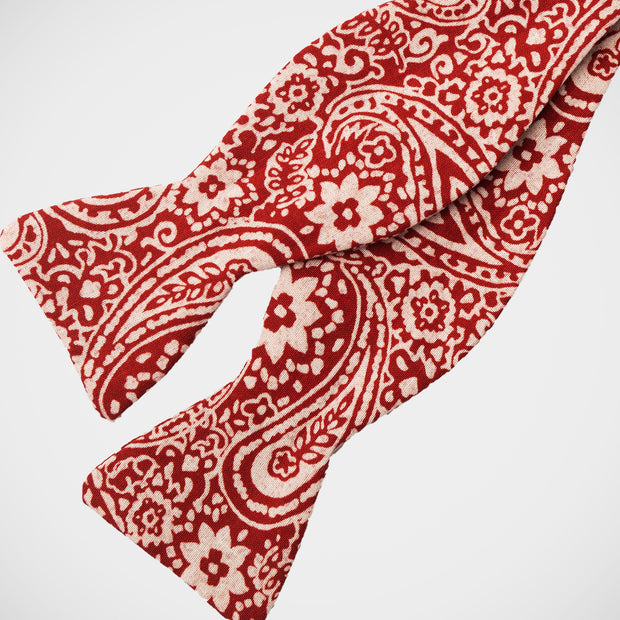 'Red Paisley' Bow Tie