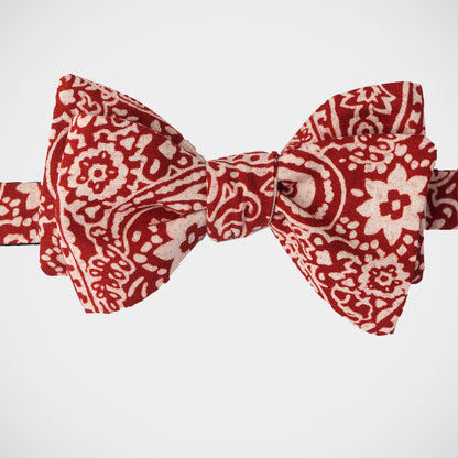 'Red Paisley' Bow Tie