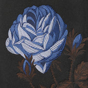 'Rose on Black - Blue' Tie