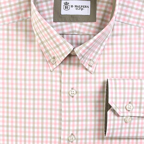 'Olive & Pink Check' BD Shirt