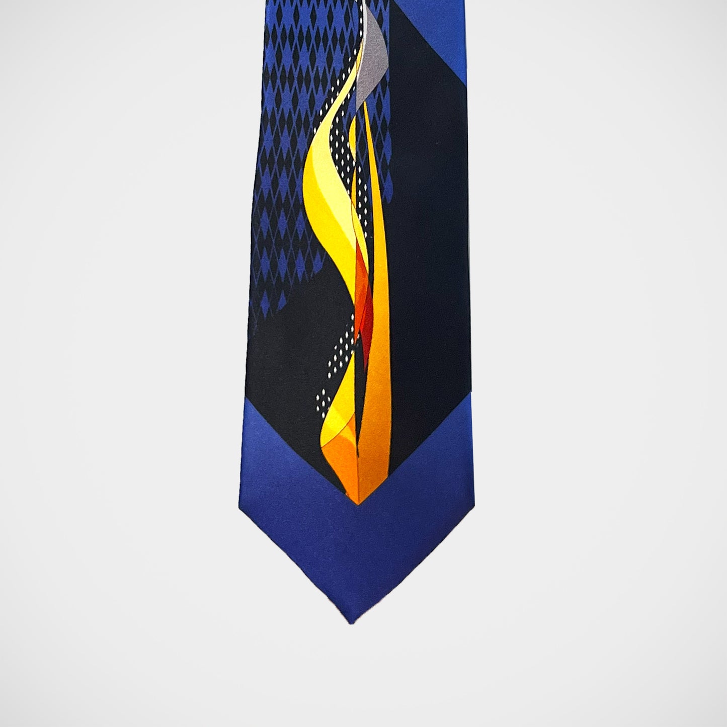 'Gold Ribbon on Blue' Tie