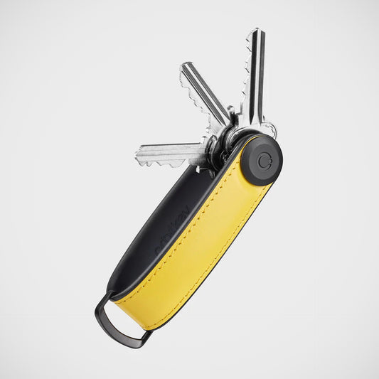 'Leather Hybrid - Yellow' Keyring