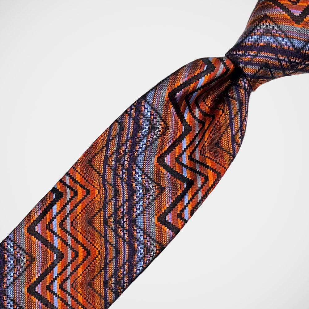 'Zigzag in Orange' Tie