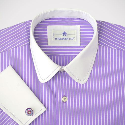 H. Halpern Esq. 'Purple Martin' Dress Shirt shoulders