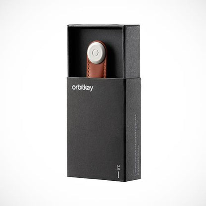 Orbitkey 'Leather-Black/Black edition' Keyring package