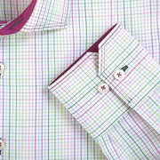 H. Halpern Esq. 'Spring Check' Dress Shirt cuff