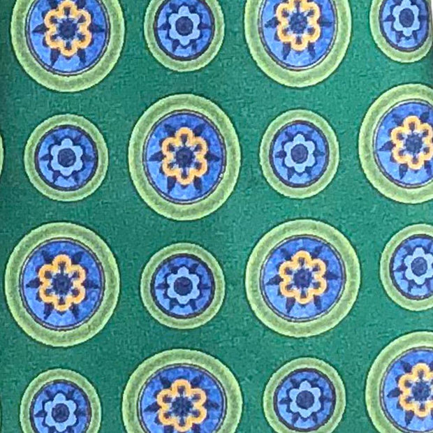 'Medallions on Green' Tie