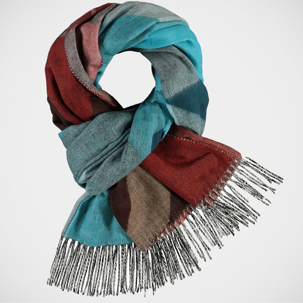 'Houndstooth - Turquoise' Scarf