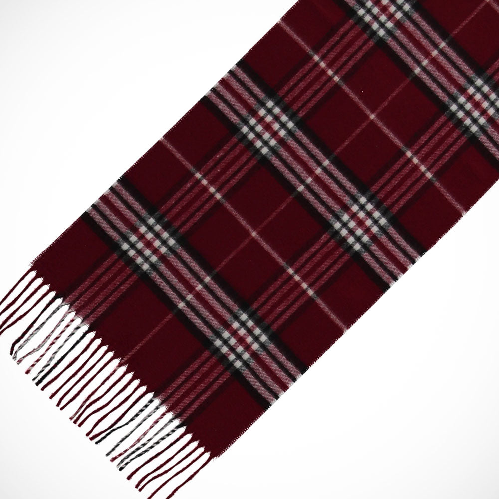 'Classic Check - Burgundy' Scarf