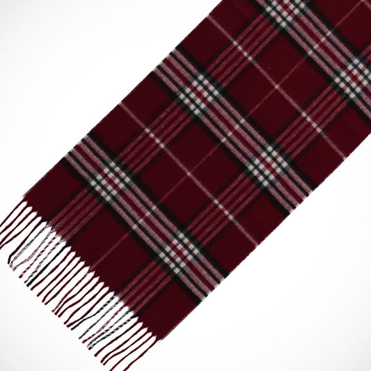 'Classic Check - Burgundy' Scarf