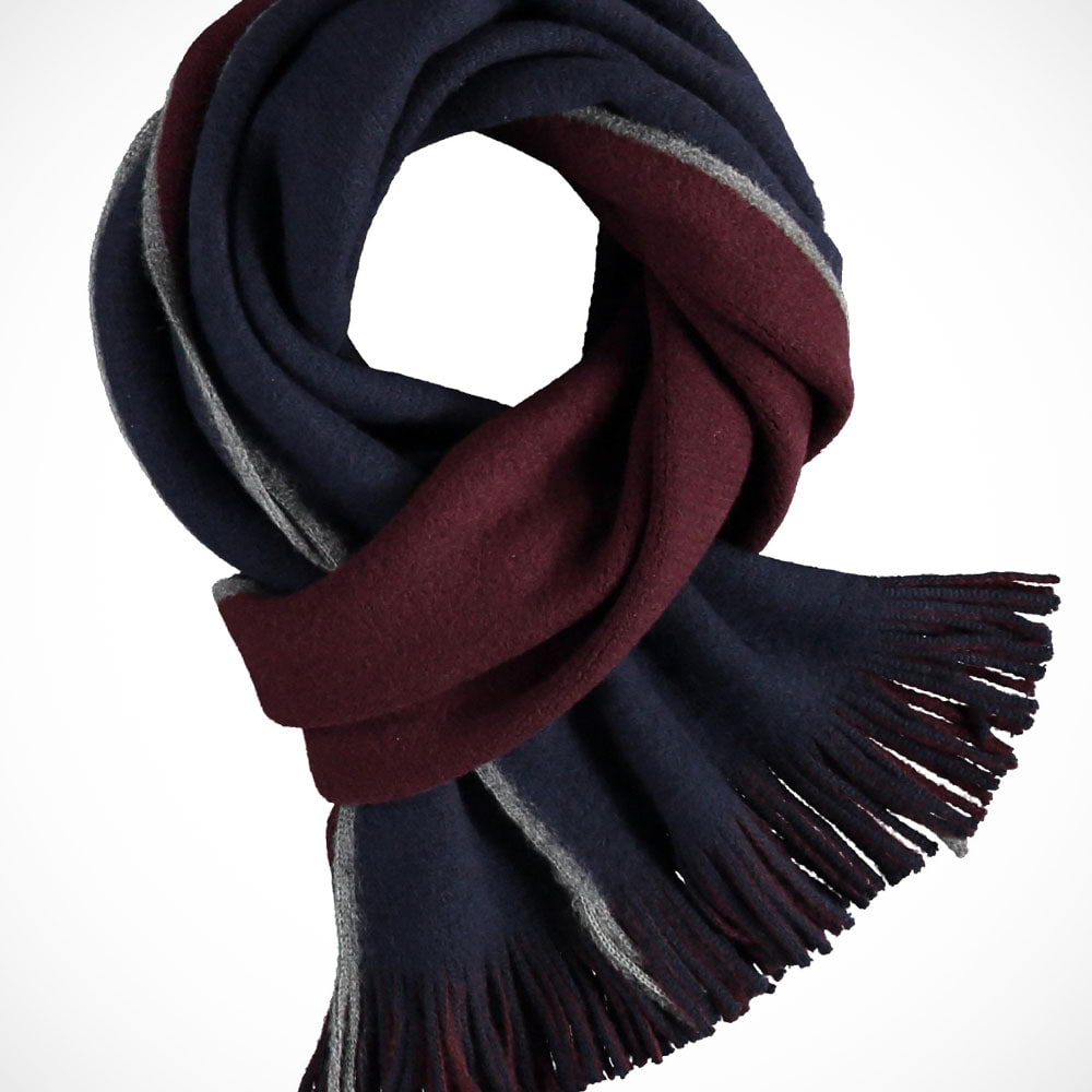 'Reversible - Navy/Burgundy' Scarf