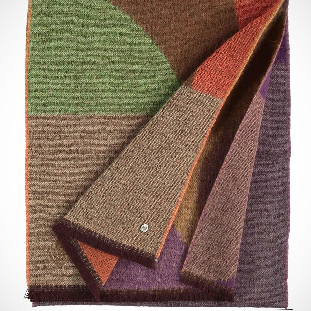 'Abstract Colour Blocks - Purple' Scarf