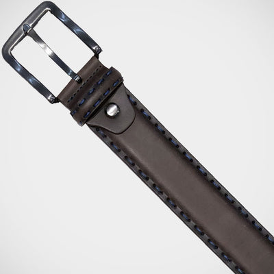 'Brown with Blue Stitching' Belt