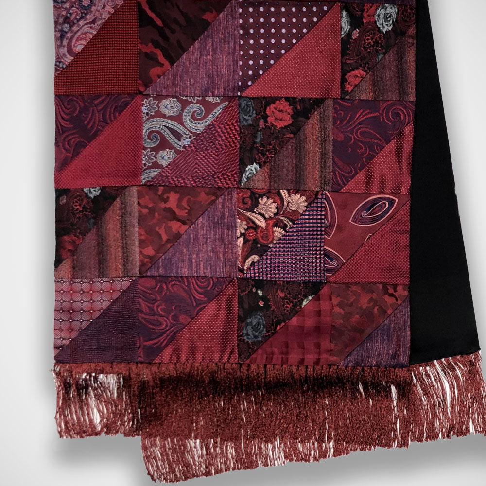 'Silk Patchwork - Red' Scarf