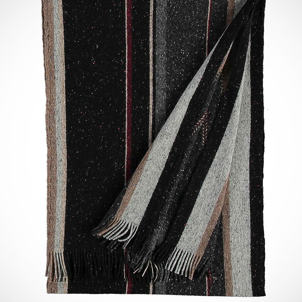 'Block Stripe-Black' Scarf