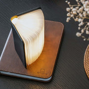 'Smart Book Mini-Black Leather' Desk Lamp