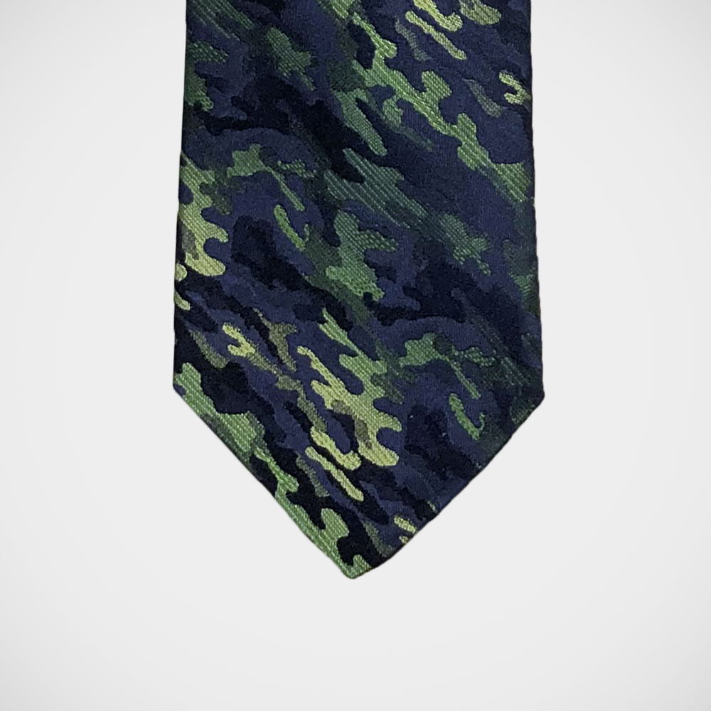'Navy & Green Camo' Tie