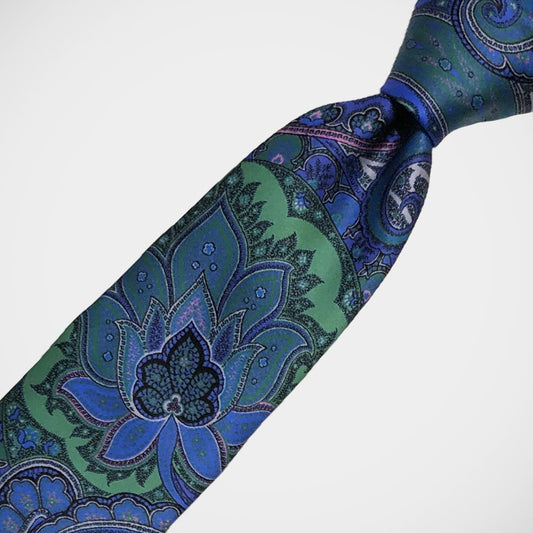 'Royal and Green Paisley' Tie