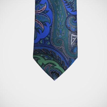 'Royal and Green Paisley' Tie