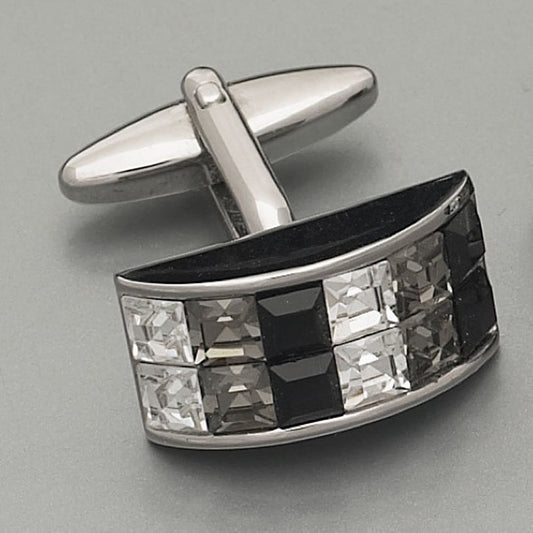 'Crystals in Black & White’ Cufflinks