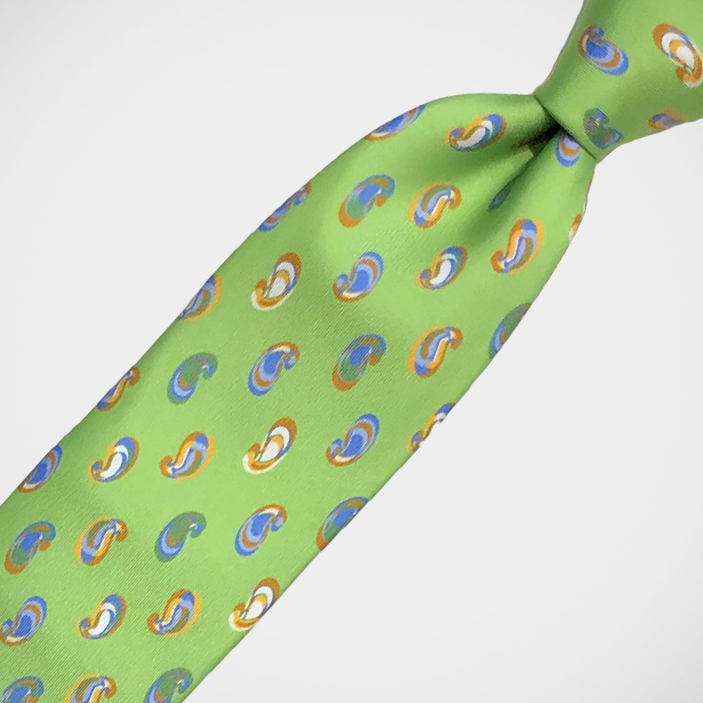 'Paisley Neat on Lime' Tie