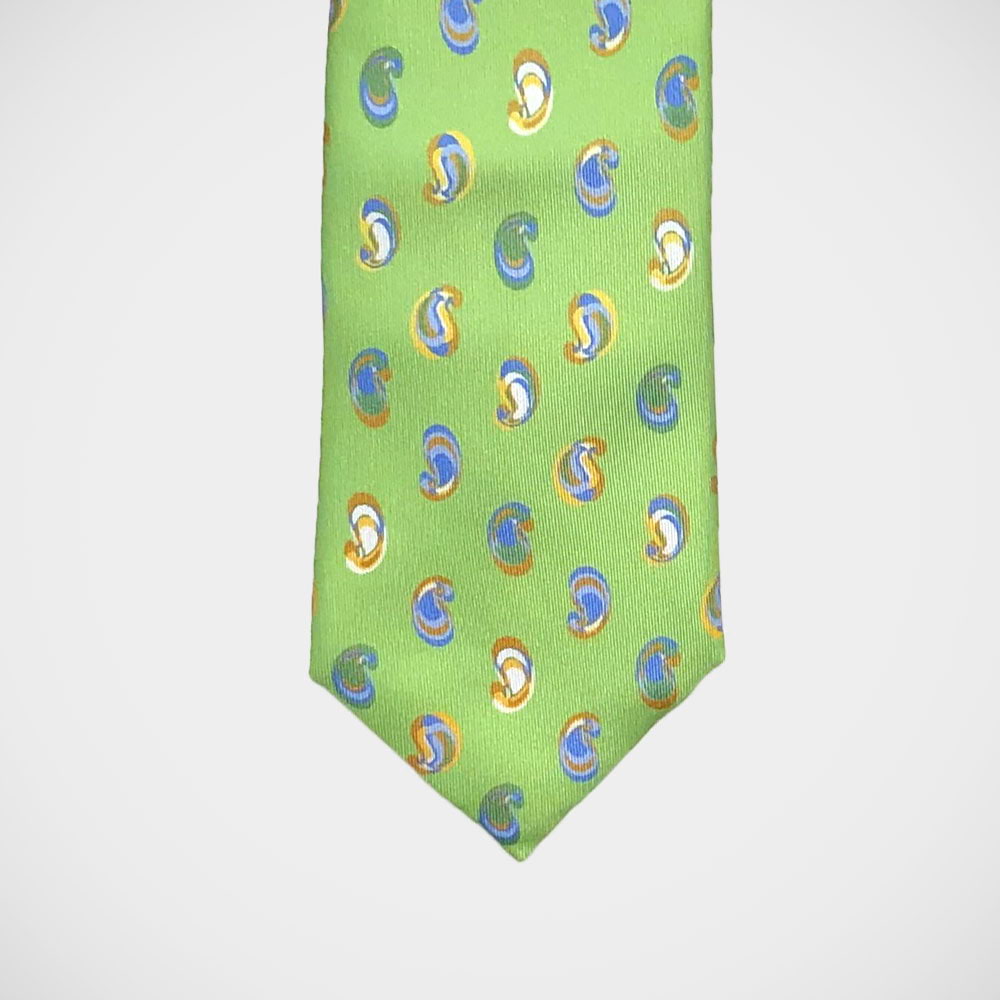 'Paisley Neat on Lime' Tie