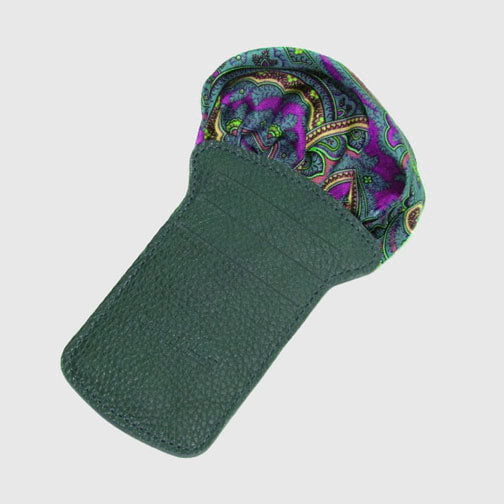 'Pocket Square & Card Holder-Green' Wallet