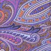 'Purple Paisley on Brown' Tie