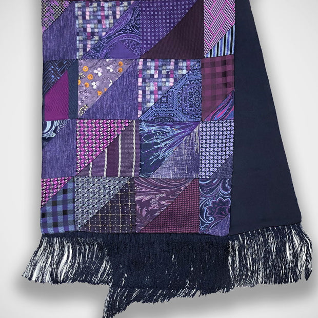 'Silk Patchwork - Purple' Scarf