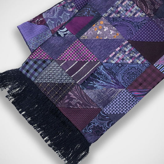 'Silk Patchwork - Purple' Scarf