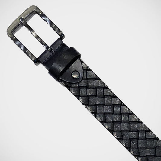 'Navy Basketweave' Belt