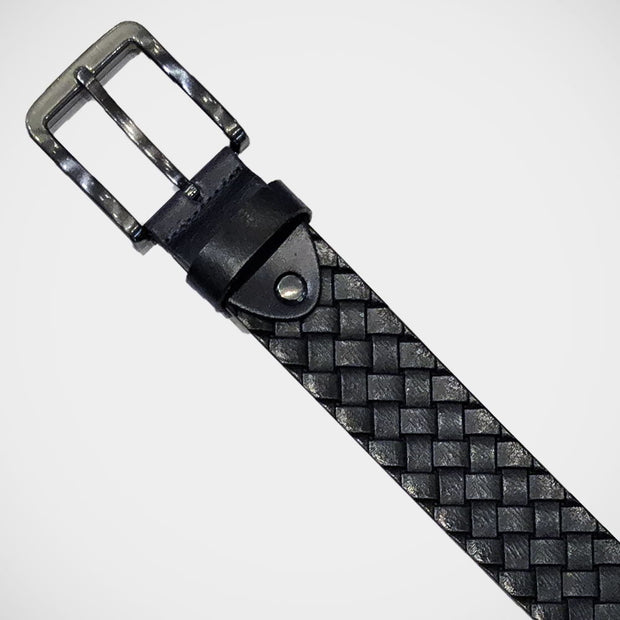 'Navy Basketweave' Belt