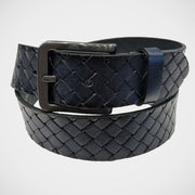 'Navy Basketweave' Belt