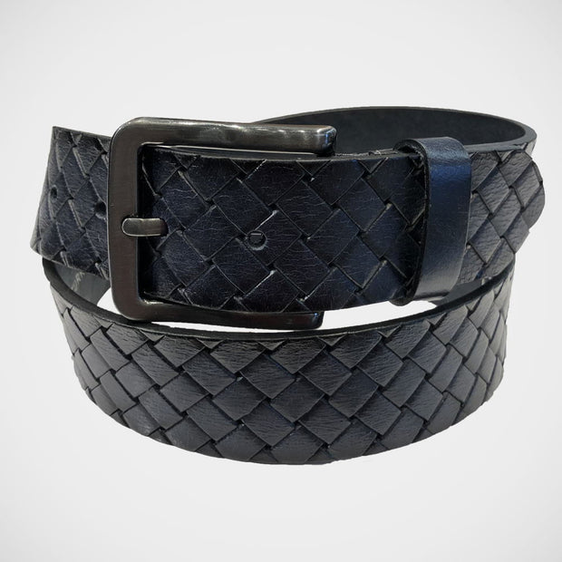 'Navy Basketweave' Belt