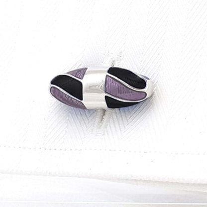 'Purple & Black Twist' Cufflinks