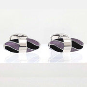 'Purple & Black Twist' Cufflinks
