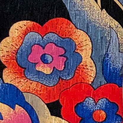'Blue & Red Floral Panel' Tie