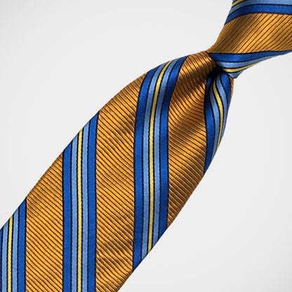 'Blue Stripe on Orange' Tie