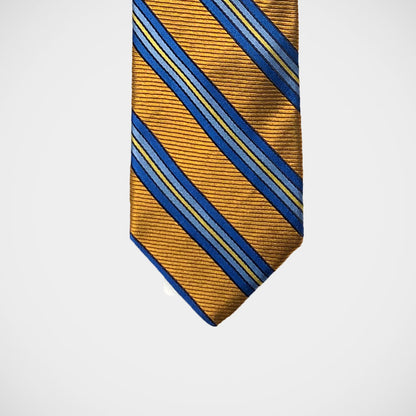 'Blue Stripe on Orange' Tie