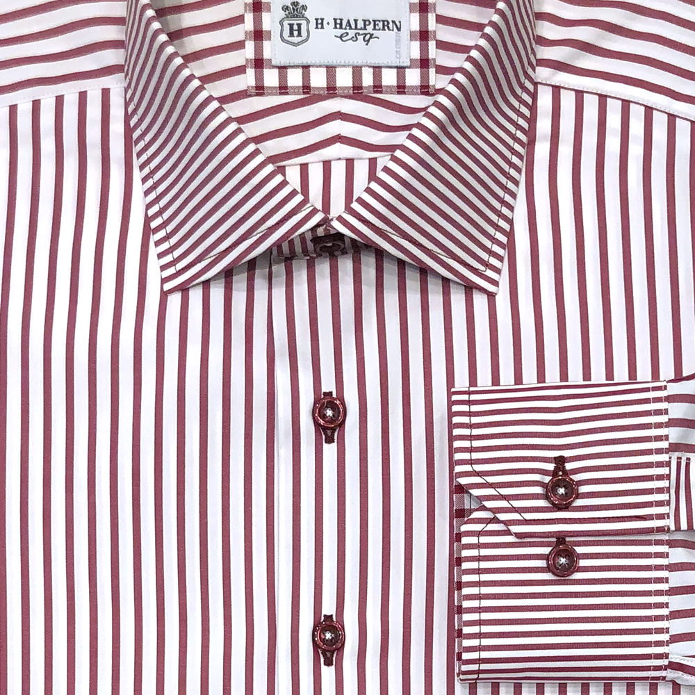 'Burgundy Banker' Dress Shirt