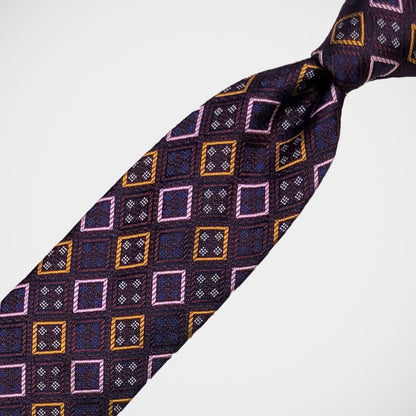 'Woven Diamonds on Burgundy' Tie