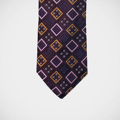 'Woven Diamonds on Burgundy' Tie