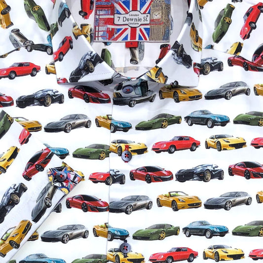 'Colourful Cars' Short Sleeved Sport Shirt